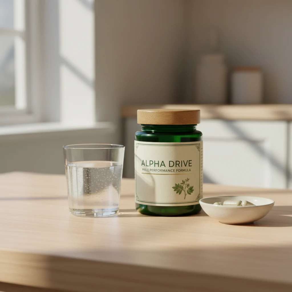 Alpha Drive pot met capsules en pompoenzaden - zink magnesium supplement voor mannen